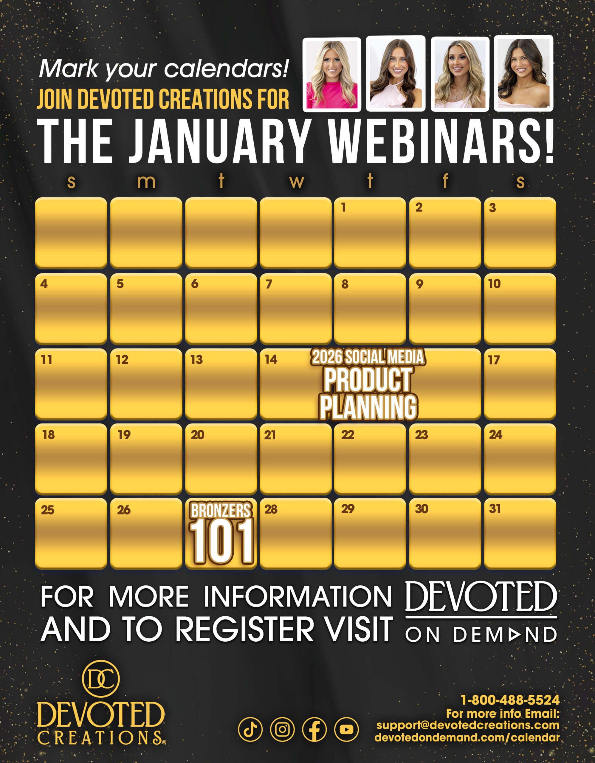 Devoted Creations December 2025 Calendar